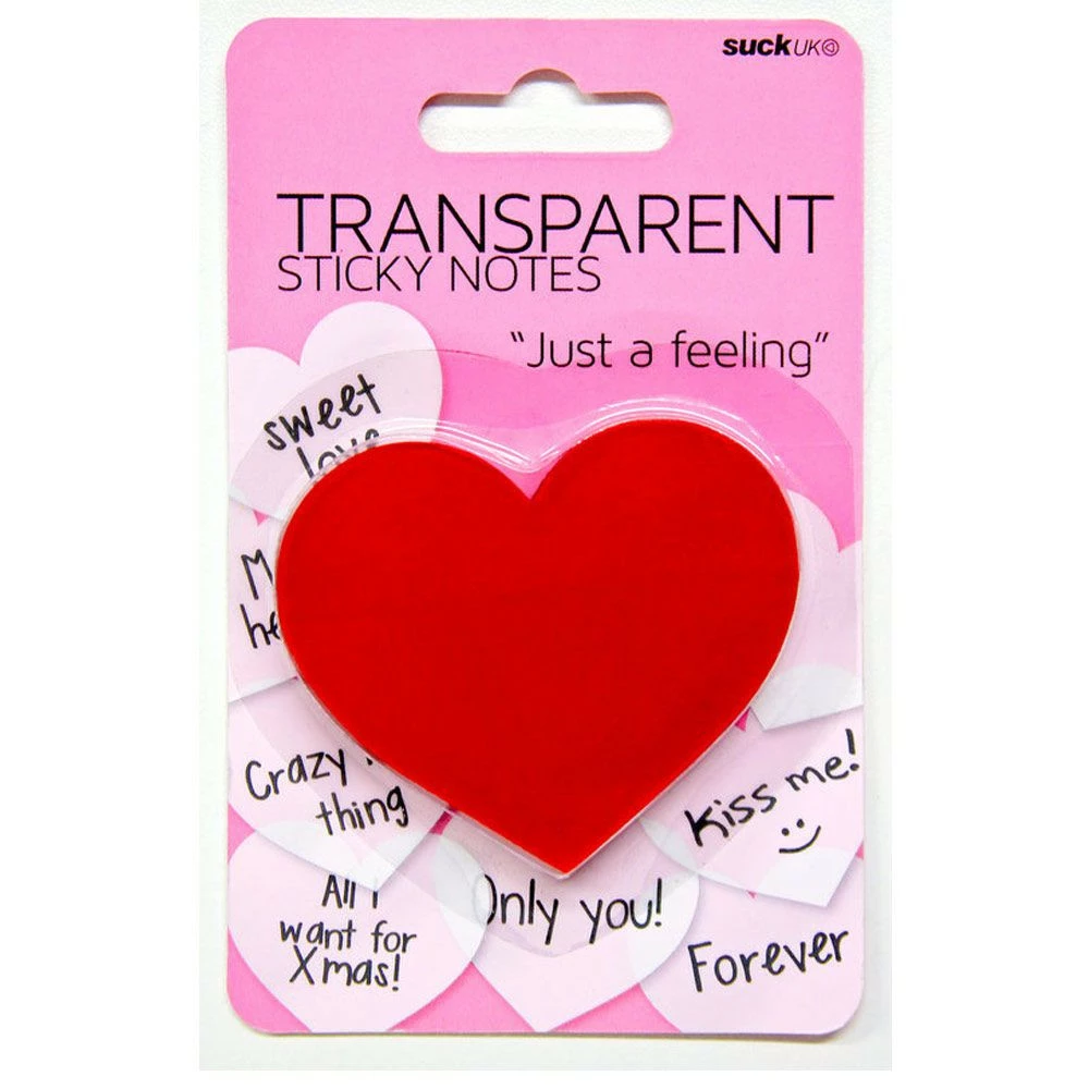 Bloc-notes Repositionnable Coeur Transparent 4 Bloc-notes Repositionnable Coeur Transparent – Image 2