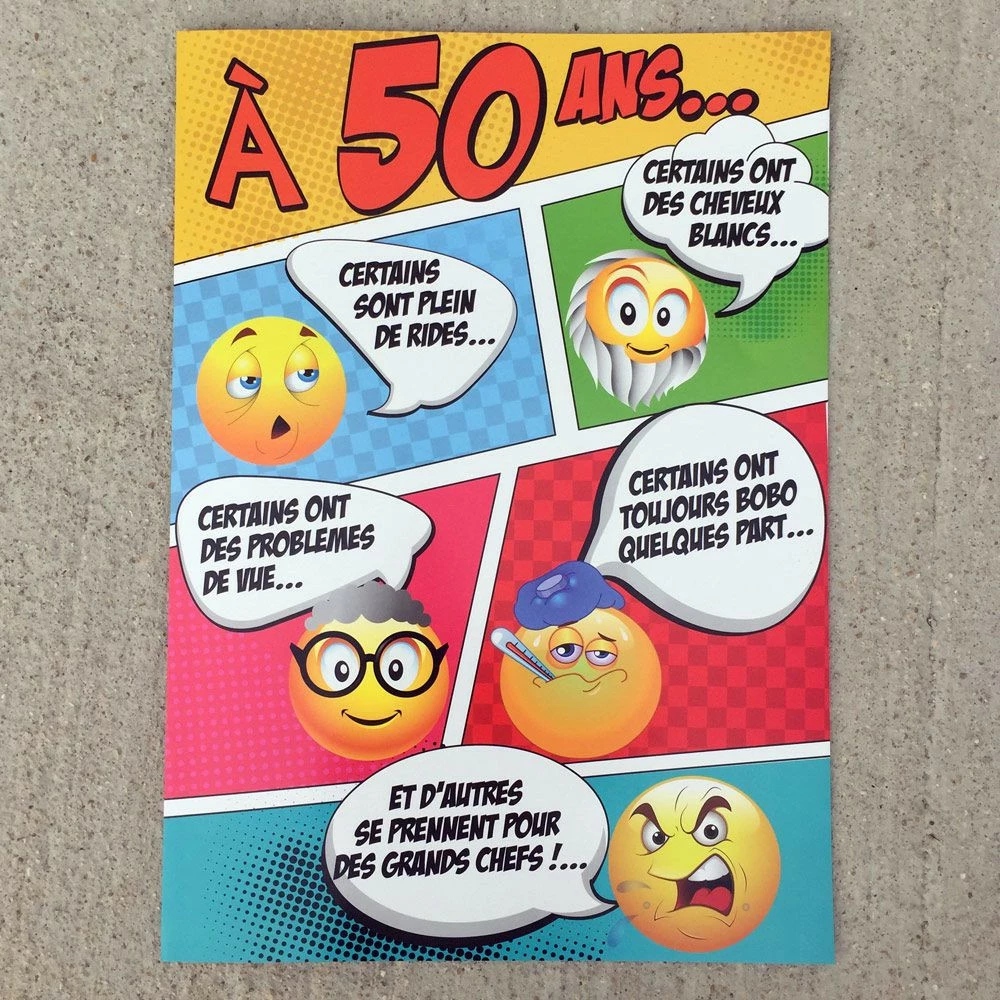 Carte GIGA à 50 Ans Smiley 3 Carte GIGA à 50 Ans Smiley