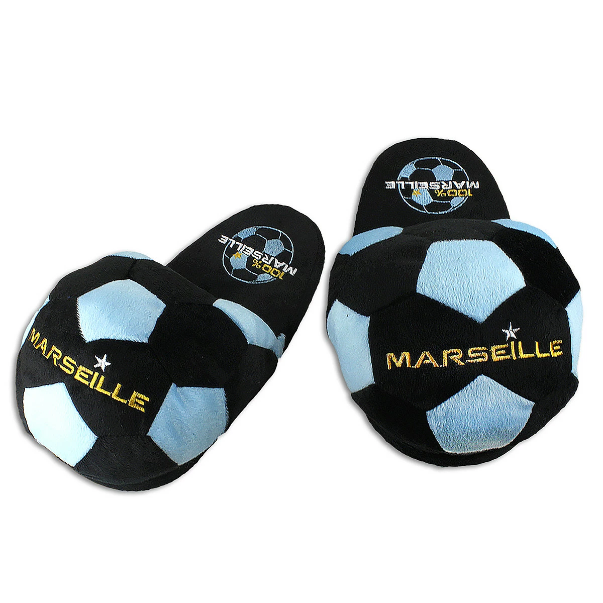 Chaussons Foot 100% Marseille 3 Chaussons Foot 100% Marseille