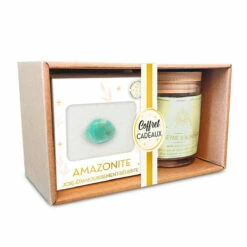 Coffret Bougie Et Pierre Précieuse Amazonite