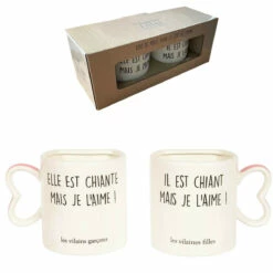 Coffret Duo Mugs Mais Je L'aime -Cadeau boutique coffret duo mugs mais je l aime 3