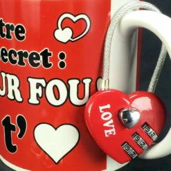 Coffret Love Mug Cadenas Porte-clés -Cadeau boutique coffret love mug cadenas porte cles 2