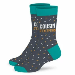 Ensemble Mug Et Chaussettes Cousin Parfait -Cadeau boutique ensemble mug et chaussettes cousin parfait 1