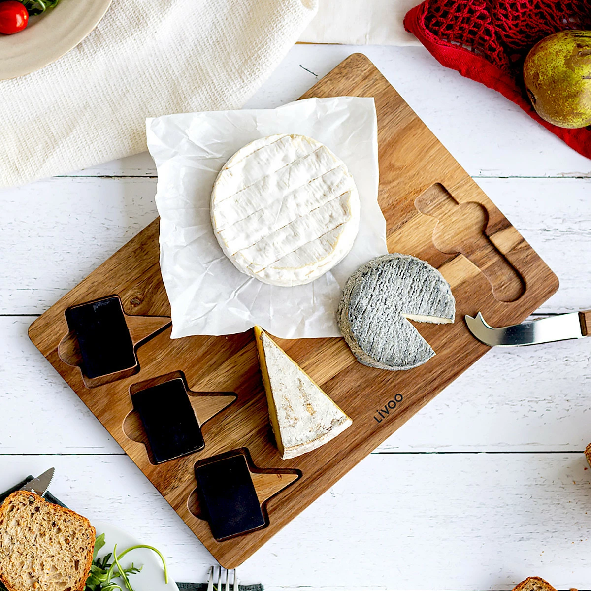 Ensemble Plateau à Fromage, Couteau Et Panneaux. 5 Ensemble Plateau à Fromage, Couteau Et Panneaux. – Image 3