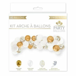 Kit Arche De Ballons De Fête Dorés -Cadeau boutique kit arche de ballons de fete dores 2