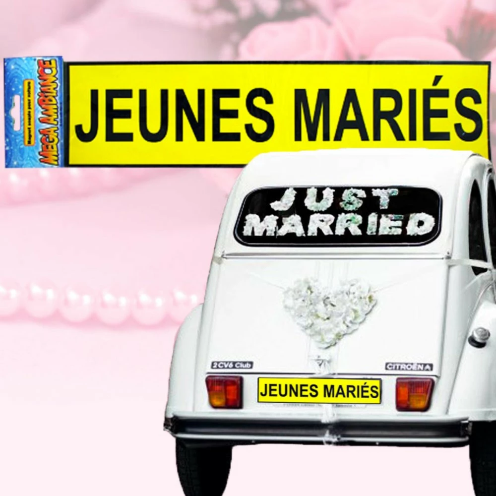 Plaque Magnétique Jeunes Mariés 4 Plaque Magnétique Jeunes Mariés – Image 2