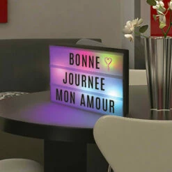 Lightbox A4, Lampe Multicolore à Messages