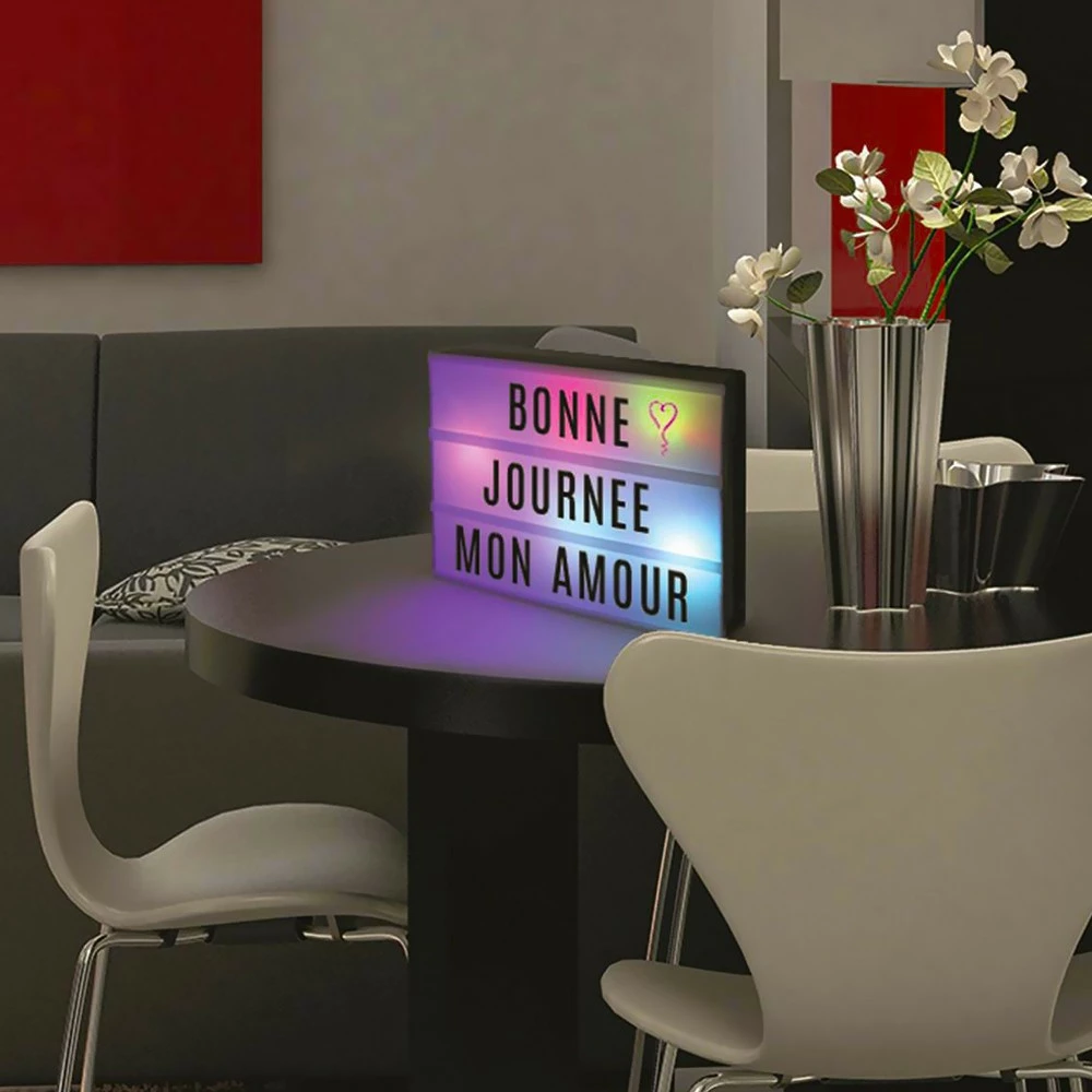 Lightbox A4, Lampe Multicolore à Messages 7 Lightbox A4, Lampe Multicolore à Messages – Image 5