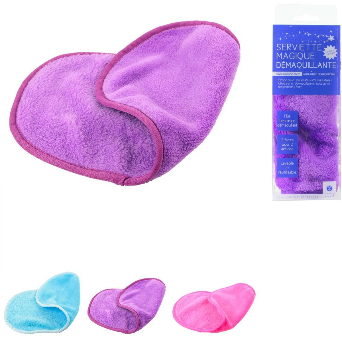 Microfibre Démaquillante à L'eau 3 Microfibre Démaquillante à L'eau