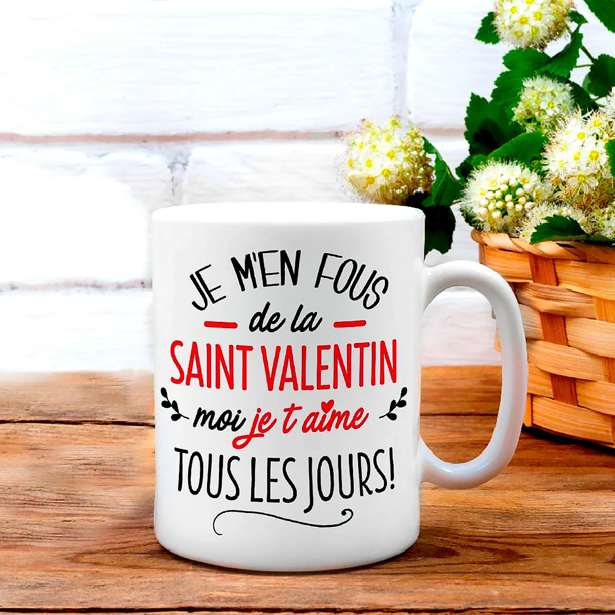 Mug Je M'en Fous De La Saint Valentin... 4 Mug Je M'en Fous De La Saint Valentin... – Image 2