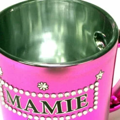 Mug Métallisé Strass MAMIE -Cadeau boutique mug metallise strass mamie 2