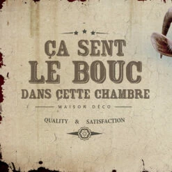 Plaque De Porte ça Sent Le Bouc -Cadeau boutique plaque de porte ca sent le bouc 2