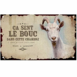 Plaque De Porte ça Sent Le Bouc