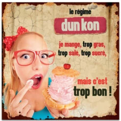 Plaque Métal Régime