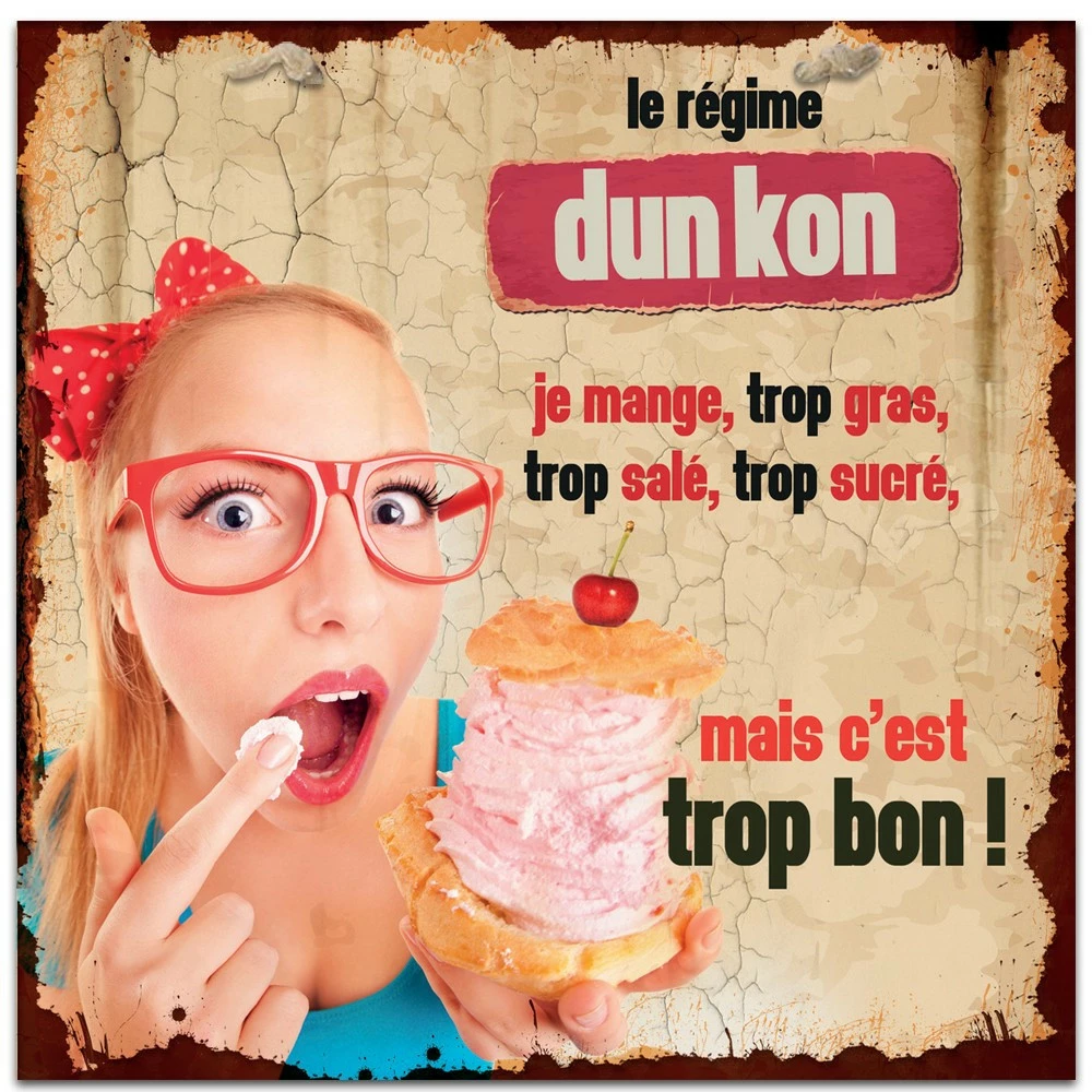 Plaque Métal Régime 3 Plaque Métal Régime