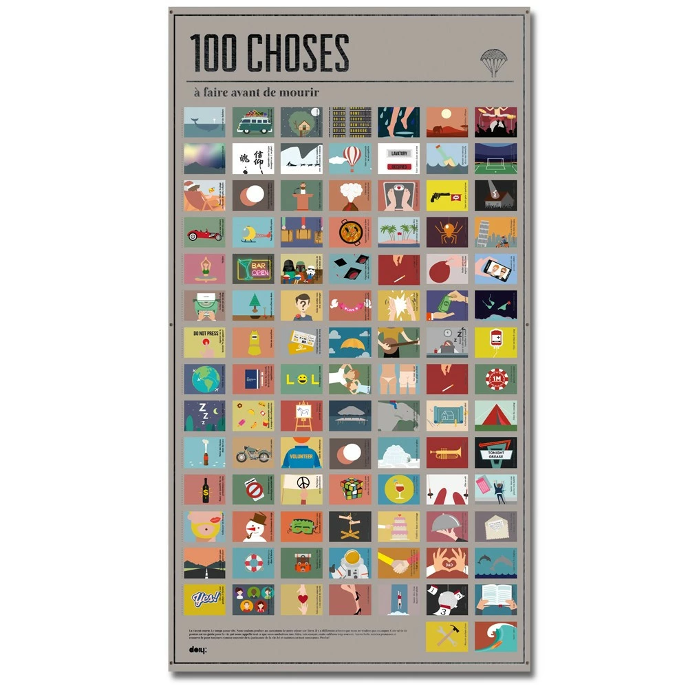 Poster "100 Choses à Faire Avant De Mourir". 4 Poster "100 Choses à Faire Avant De Mourir". – Image 2