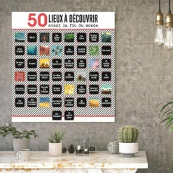 Poster 50 Lieux à Découvrir Avant La Fin Du Monde