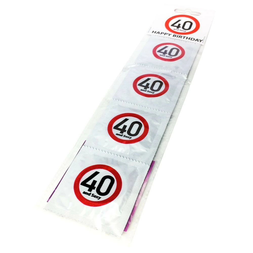 Préservatifs Joyeux Anniversaire 40 Ans (x4) 4 Préservatifs Joyeux Anniversaire 40 Ans (x4) – Image 2
