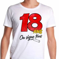 T-Shirt à Dédicacer "18 Ans" -Cadeau boutique t shirt a dedicacer 18 ans 1