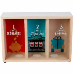 Tirelire 3 Compartiments -Cadeau boutique tirelire 3 compartiments 2